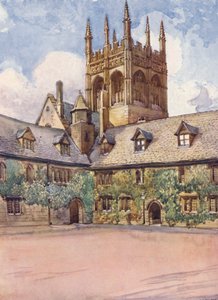 "Mob quad", Merton College (színes litográfia)