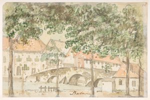 33v "Batavia"  egy albumból, amely 372 tájat, tengerpartot, jelmezeket és mindennapi életet ábrázoló rajzot tartalmaz Lord Macartney kínai császári nagykövetsége idején, 1792 és 1794 között (ceruza és akvarell papíron) alkotó: William Alexander
