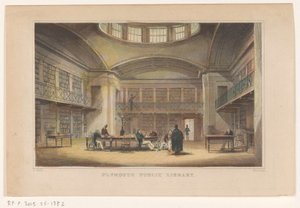 Bibliotheek van Plymouth Plymouth Public Library (cím az objektumon) alkotó: William Alexander Le Petit