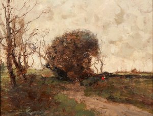 Táj (olaj a panelen) alkotó: William Alfred Gibson