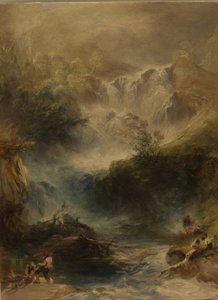 Torke vízesés, Killarney, 1860 körül (akvarell és ceruza, papír)