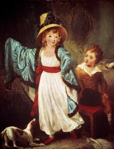 Les enfants deguises William Artaud (1763-1823) festménye 19. század V. 0,51x0,41 m Párizs, Musee Cognacq Jay.