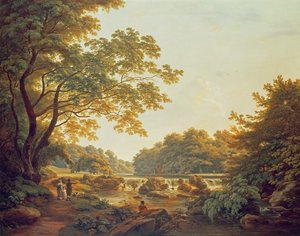 Alakzatok egy gátnál a Clodiagh folyón, Charleville Forestben, Offaly megyében, 1801