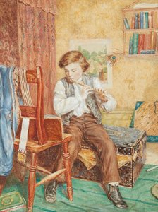 Az ifjú zenész (akvarell) alkotó: William B. Bunney