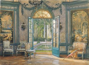A "Villa Trianon" zeneszobája, 1920-as évek (papíron) alkotó: William B. E. Rankin