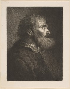 Egy öregember profilban, 1761.