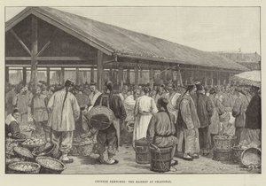 Kínai vázlatok, a sanghaji piac alkotó: William Barnes Wollen