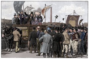 A Chartist Demonstration a Kennington Commonon, 1848, 1900 alkotó: William Barnes Wollen