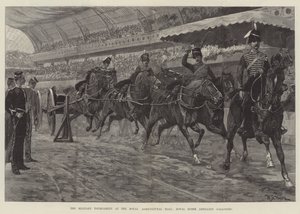 A katonai torna a királyi mezőgazdasági csarnokban, a királyi lótüzérség vágta alkotó: William Barnes Wollen