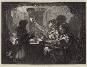 Canal Life, Tea-time egy majomhajón alkotó: William Bazett Murray