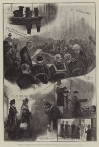 A skóciai képviselők megválasztása az Edinburgh-i Holyrood Palace-ban alkotó: William Bazett Murray