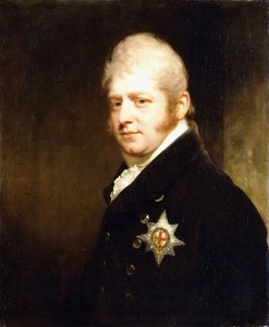 Adolphus Frigyes herceg, Cambridge hercegének portréja, mellhossza a Harisnyakötő csillagával, 1808