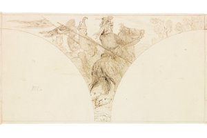 Vázlat a Wallington Hall falfestményéhez (testszín) alkotó: William Bell Scott