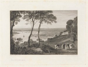 Plymouth dokk, a Mount Edgecumbe-ból alkotó: William Bernard Cooke