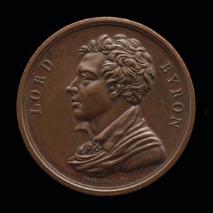 Lord Byron, 1788-1824, költő [előlap], 1824. alkotó: William Binfield