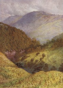 Chee Dale-re nézve a magas Tor a távolban alkotó: William Biscombe Gardner