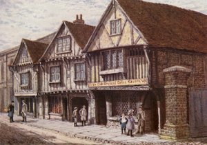 Régi házak a West Street-en, Faversham (színes litográfia) alkotó: William Biscombe Gardner
