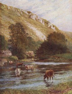 On the Wye, Upper Dale Farm, Monsal Dale (színes litó) alkotó: William Biscombe Gardner