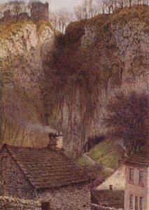 Peveril kastély, a Peak Cavern Gorge, Castleton