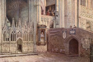 A mártíromság, Canterbury székesegyház (színes litográfia) alkotó: William Biscombe Gardner