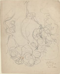 Felhők dicsőségében emelkedő alak (?) alkotó: William Blake