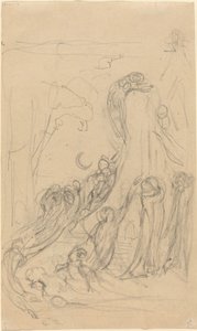 Feltámadási jelenet (A szellemek játéka) [recto] alkotó: William Blake