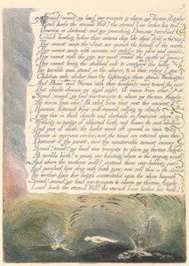 Amerika. Egy prófécia, 11. lemez, hang! Hang! Hangos háborús trombitáim ... alkotó: William Blake
