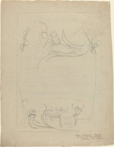 Egy felfegyverzett férfi megtagad egy nőt [recto] alkotó: William Blake