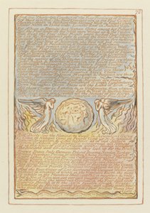„És a harminckét megye...”, 72. tábla a „Jeruzsálemből” (Bentley E másolat) 1804-20 (domborműves rézkarc tollal és akvarellel papíron) alkotó: William Blake