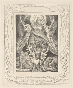 Jób könyve, 16. tábla, A Sátán bukása alkotó: William Blake