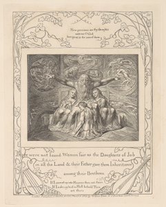 Jób könyve, 20. tábla, Jób és lányai alkotó: William Blake