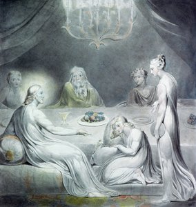 Krisztus Márta és Mária házában vagy A bűnbánó Magdolna alkotó: William Blake