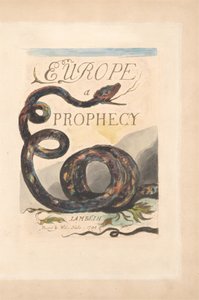 Európa. Egy prófécia, 2. tábla, címlap alkotó: William Blake