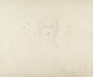 Öt látnok női fej, 1820 körül (grafit papíron) alkotó: William Blake
