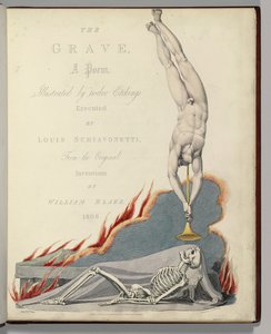 Elülső része Robert Blair "The Grave"-jéből, Louis Schiavonetti metszetével alkotó: William Blake