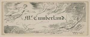 George Cumberlands üzenetkártya, 1827. alkotó: William Blake