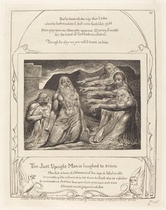 Jóbot barátai megdorgálták, 1825. alkotó: William Blake