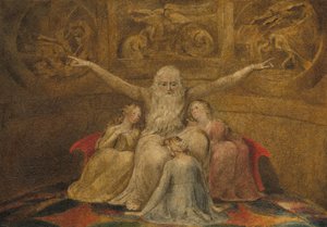 Jób és lányai alkotó: William Blake