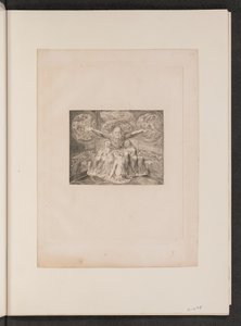 Jób és lányai, 1825. alkotó: William Blake