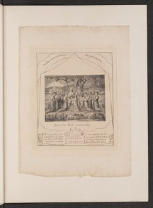 Jób és családja, 1825. alkotó: William Blake