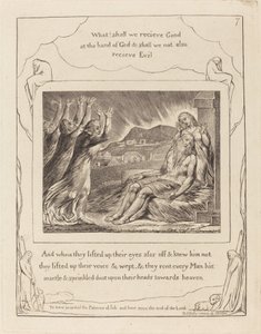 Jób vigasztalói, 1825. alkotó: William Blake