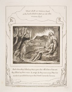 Jobs Vigasztalók, Illusztrációk a Jób könyvéből, 1825-26. alkotó: William Blake