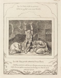 Jób kétségbeesése, 1825. alkotó: William Blake