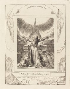 Jób áldozata, 1825. alkotó: William Blake
