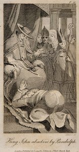 János királyt Pandulph felmentette Henry Fuseli után, 1798 alkotó: William Blake