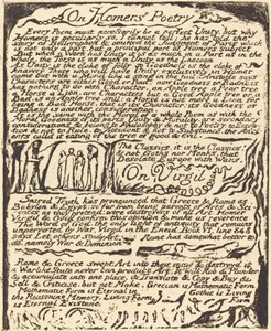 Homérosz költészetéről és Vergiliusról, 1822. alkotó: William Blake