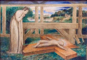 Szűzanya imádja a kereszten alvó kis Jézust, 1799-1800 körül (tempera vásznon) alkotó: William Blake