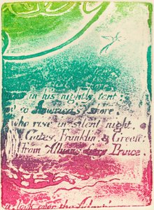 Restrike egy prófécia törölt lemezének töredékéből, 1793. alkotó: William Blake