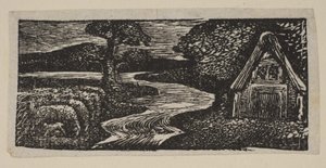 Sabrinas Silvery Flood, a Thorntons Pastorals of Vergil-ből, 1821. alkotó: William Blake