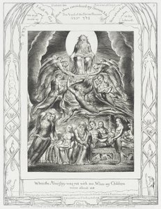 Sátán megjelenik Isten előtt alkotó: William Blake